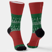 Frohe Weihnachten Socken (Gewinkelt)