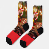 Frohe Weihnachten Socken (Linkes Detail)