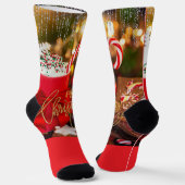 Frohe Weihnachten Socken (Gewinkelt)