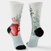 Frohe Weihnachten Socken (Gewinkelt)