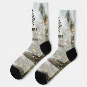 Frohe Weihnachten Socken (Linkes Detail)