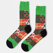 Frohe Weihnachten Socken (Linkes Detail)