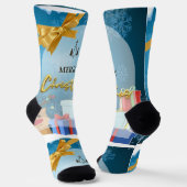 Frohe Weihnachten Socken (Gewinkelt)
