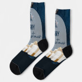 Frohe Weihnachten Socken (Linkes Detail)