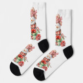 Frohe Weihnachten Socken (Linkes Detail)