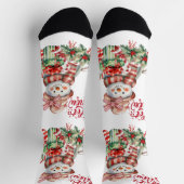 Frohe Weihnachten Socken (Oben)