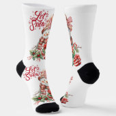 Frohe Weihnachten Socken (Gewinkelt)