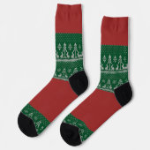 Frohe Weihnachten Socken (Linkes Detail)