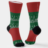 Frohe Weihnachten Socken (Gewinkelt)