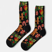 Frohe Weihnachten Socken (Linkes Detail)
