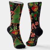Frohe Weihnachten Socken (Gewinkelt)