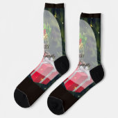 Frohe Weihnachten Socken (Linkes Detail)