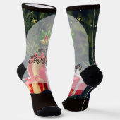 Frohe Weihnachten Socken (Gewinkelt)