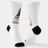 Frohe Weihnachten Socken (Gewinkelt)