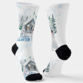 Frohe Weihnachten Socken (Gewinkelt)