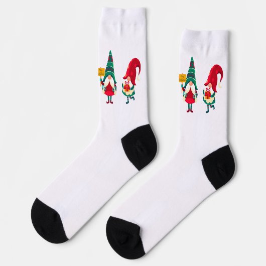 Frohe Weihnachten  Socken (Linkes Detail)
