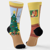 Frohe Weihnachten Socken (Gewinkelt)
