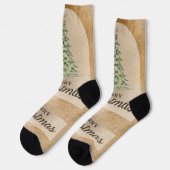 Frohe Weihnachten Socken (Linkes Detail)