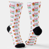 Frohe Weihnachten Socken (Gewinkelt)