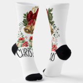 Frohe Weihnachten Socken (Gewinkelt)