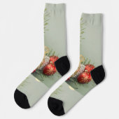 Frohe Weihnachten Socken (Linkes Detail)