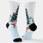 Frohe Weihnachten Socken (Gewinkelt)