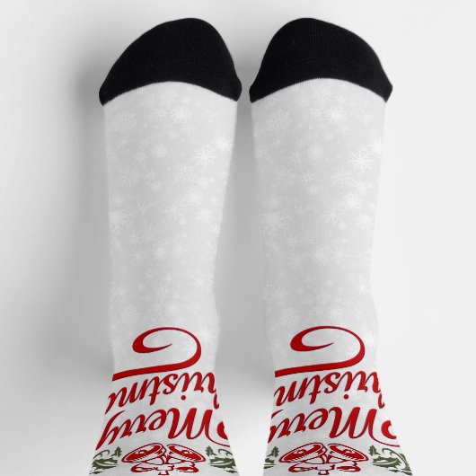 "Frohe Weihnachten" Socken (Oben)