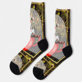 Frohe Weihnachten Socken (Linkes Detail)