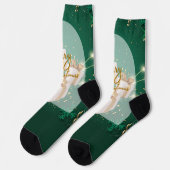 Frohe Weihnachten Socken (Linkes Detail)