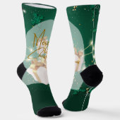 Frohe Weihnachten Socken (Gewinkelt)