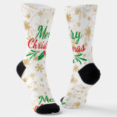Frohe Weihnachten Socken (Gewinkelt)