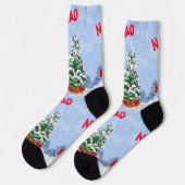 Frohe Weihnachten Socken (Linkes Detail)