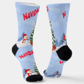 Frohe Weihnachten Socken (Gewinkelt)