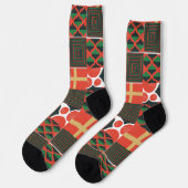 Frohe Weihnachten Socken (Linkes Detail)