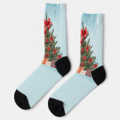 Frohe Weihnachten Socken (Linkes Detail)