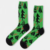 Frohe Weihnachten Socken (Linkes Detail)