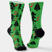 Frohe Weihnachten Socken (Gewinkelt)