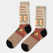 Frohe Weihnachten Socken (Linkes Detail)