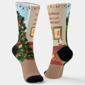 Frohe Weihnachten Socken (Gewinkelt)