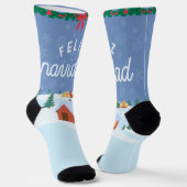 Frohe Weihnachten Socken (Gewinkelt)