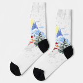 Frohe Weihnachten Socken (Linkes Detail)