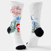 Frohe Weihnachten Socken (Gewinkelt)