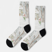 Frohe Weihnachten Socken (Linkes Detail)