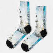 Frohe Weihnachten Socken (Linkes Detail)