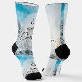 Frohe Weihnachten Socken (Gewinkelt)