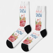 Frohe Weihnachten Socken (Linkes Detail)