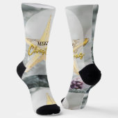 Frohe Weihnachten Socken (Gewinkelt)