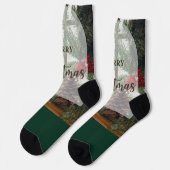 Frohe Weihnachten Socken (Linkes Detail)