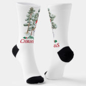 Frohe Weihnachten Socken (Gewinkelt)