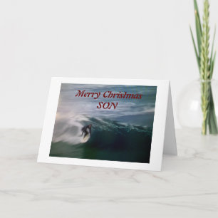 *FROHE WEIHNACHTEN* SOHN (SURFEN AM STRAND) KARTE